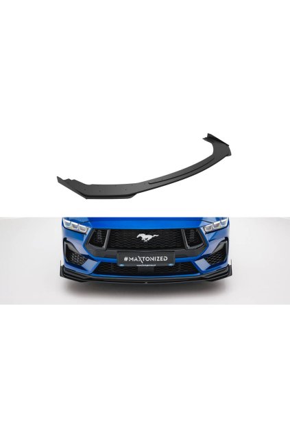 Maxton Design "Street Pro" spoiler pod přední nárazník s křidélky pro Ford Mustang Mk7 GT, plast ABS bez povrchové úpravy