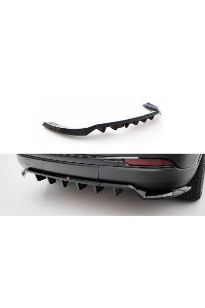 Maxton Design spoiler pod zadní nárazník s žebrováním pro Jeep Grand Cherokee WL, černý lesklý plast ABS, Trailhawk