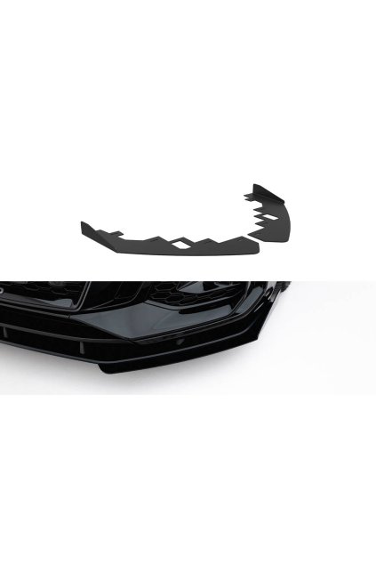 Maxton Design rohové spoilery pod přední nárazník pro Audi RS5 F5, plast ABS bez povrchové úpravy, Coupe / Sportback