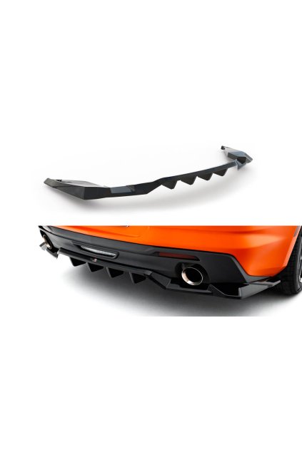 Maxton Design spoiler pod zadní nárazník s žebrováním pro Chevrolet Camaro SS Mk6 Facelift, černý lesklý plast ABS