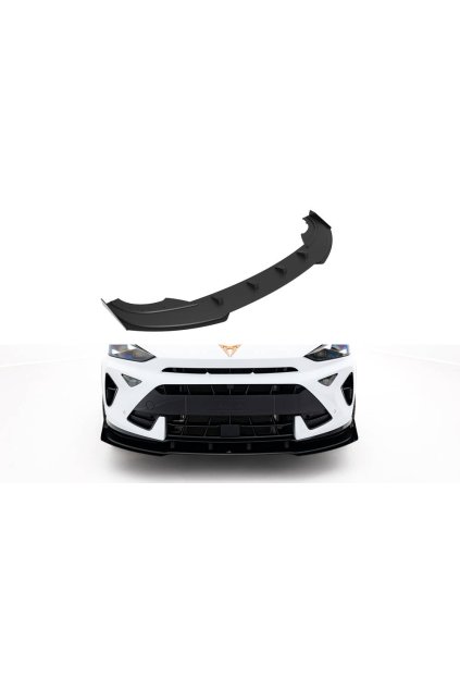 Maxton Design "Street Pro" spoiler pod přední nárazník s křidélky pro Cupra Formentor Mk1 Facelift, s černou a červenou linkou