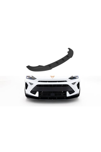 Maxton Design "Street Pro" spoiler pod přední nárazník pro Cupra Formentor Mk1 Facelift, s černou a červenou linkou