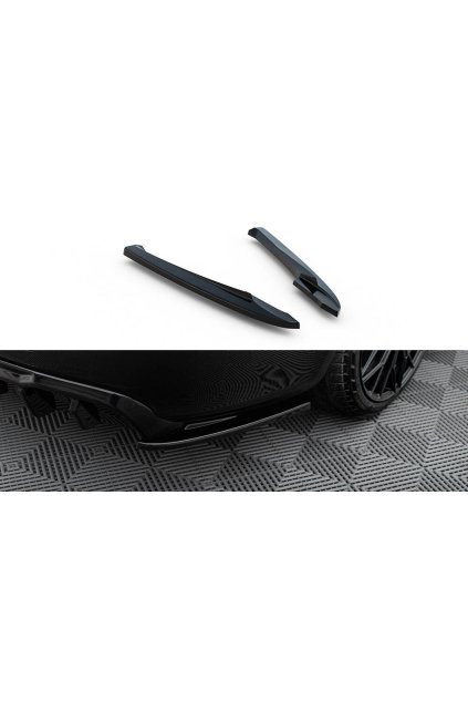 Maxton Design boční difuzory pod zadní nárazník ver.2 pro Audi A4 B8, černý lesklý plast ABS, Sedan / Avant