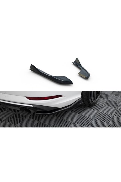Maxton Design boční difuzory pod zadní nárazník ver.1 pro Audi A3 8V FL, černý lesklý plast ABS, Sedan