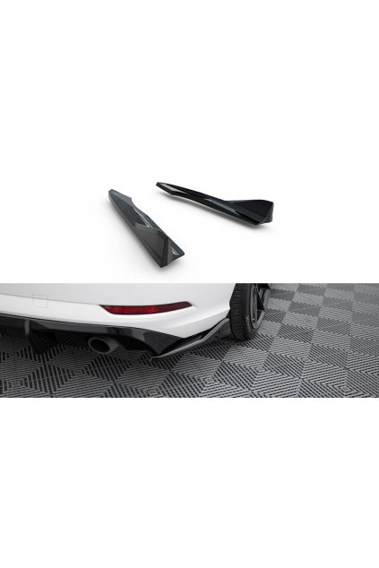 Maxton Design boční difuzory pod zadní nárazník ver.2 pro Audi A3 8V FL, černý lesklý plast ABS, Sedan