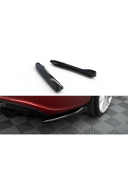 Maxton Design boční difuzory pod zadní nárazník pro Audi A5 8T, černý lesklý plast ABS, S-line Sportback
