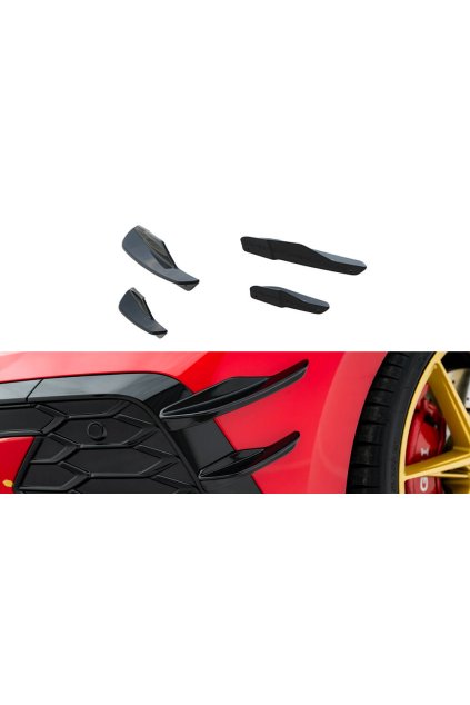 Maxton Design přítlačná křidélka předního nárazníku pro Volkswagen Golf GTI Mk8 Facelift, plast ABS bez povrchové úpravy, Clubsport