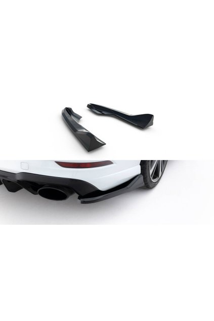 Maxton Design boční difuzory pod zadní nárazník v.5 pro Audi RS3 8V FL, černý lesklý plast ABS, Sedan