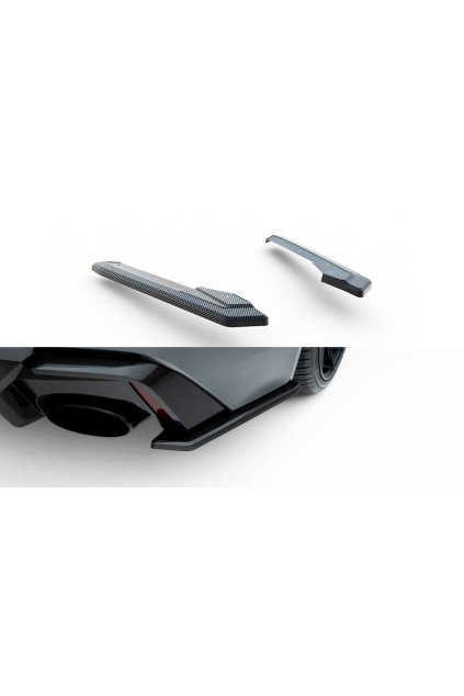 Maxton Design Carbon Division boční difuzory pod zadní nárazník pro Audi RS6 C8, materiál pravý karbon