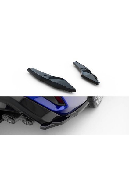 Maxton Design boční difuzory pod zadní nárazník ver.3 pro Audi S3 8Y Facelift, černý lesklý plast ABS