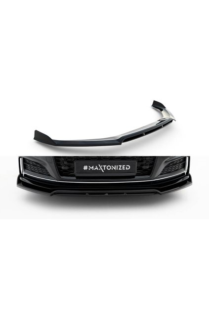 Maxton Design spoiler pod přední nárazník pro Audi A5 F5, černý lesklý plast ABS, S-Line Sportback / S-Line Coupe