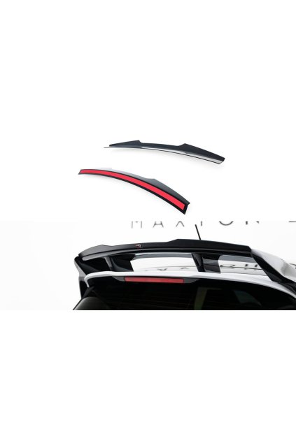 Maxton Design prodloužení spoileru pro Ford Fiesta ST-Line Mk8, Mk8 Facelift, černý lesklý plast ABS