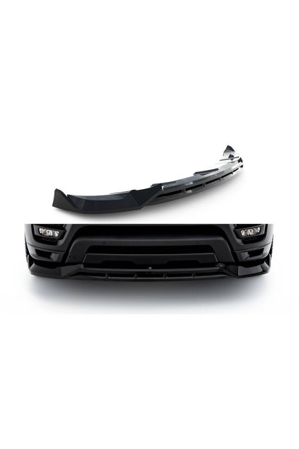 Maxton Design spoiler pod přední nárazník pro Land rover Range Rover Sport Mk2, černý lesklý plast ABS