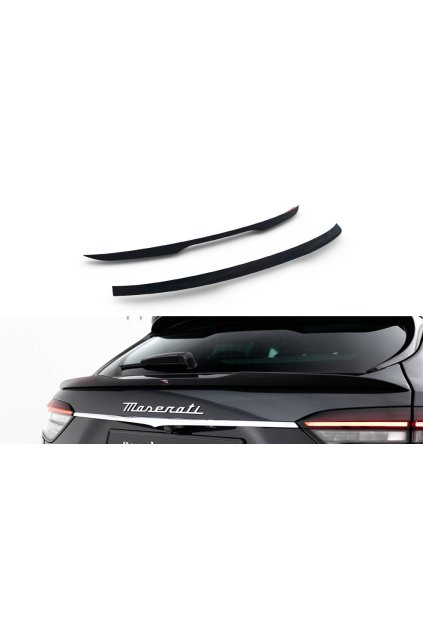 Maxton Design spodní prodloužení spoileru pro Maserati Levante Mk1 GT Facelift, černý lesklý plast ABS