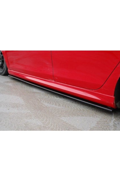 Maxton Design difuzory pod boční prahy pro Volkswagen Golf R Mk6, černý lesklý plast ABS