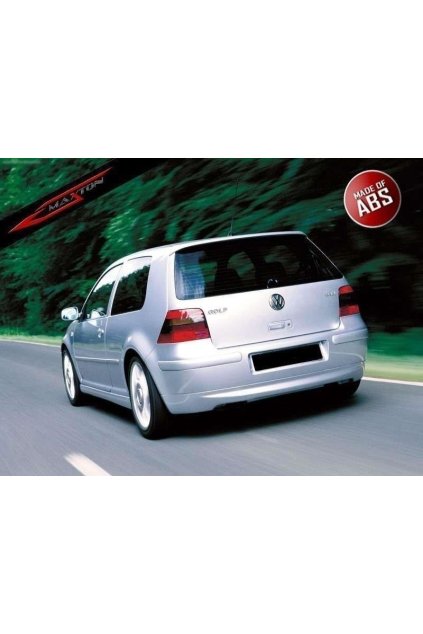 Maxton Design nástavec zadního nárazníku pro Volkswagen Golf Mk4, plast ABS bez povrchové úpravy, bez výřezu pro koncovku