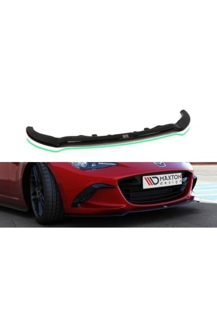 Maxton Design spoiler pod přední nárazník ver.2 pro Mazda Mx-5 Mk4 ND, černý lesklý plast ABS