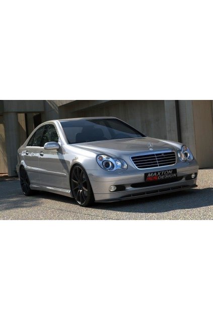 Maxton Design spoiler pod přední nárazník (pro standardní nárazník) pro Mercedes třída C W203, černý lesklý plast ABS