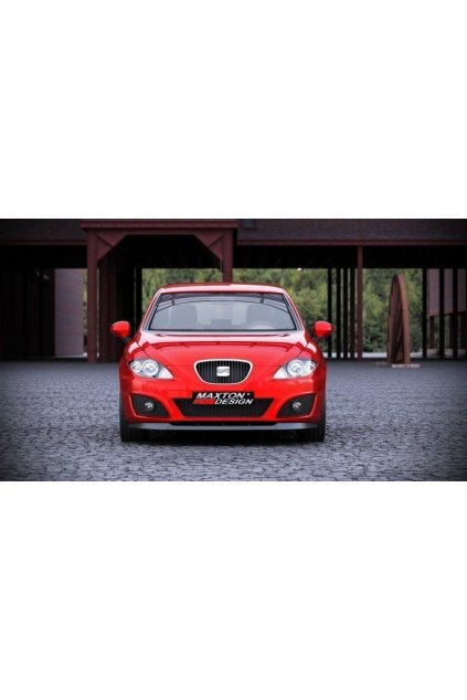 Maxton Design spoiler pod přední nárazník pro Seat Leon Mk2, černý lesklý plast ABS, facelift, standardní verze
