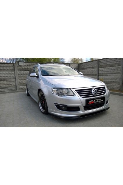 Maxton Design spoiler pod přední nárazník pro Volkswagen Passat Mk6 (B6), černý lesklý plast ABS, R-Line