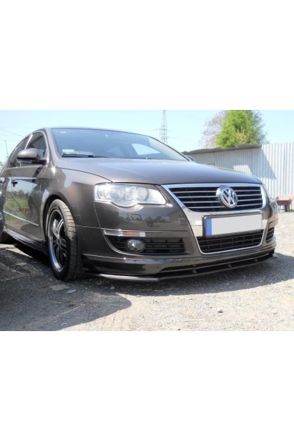 Maxton Design spoiler pod přední nárazník pro Volkswagen Passat Mk6 (B6), černý lesklý plast ABS, Votex
