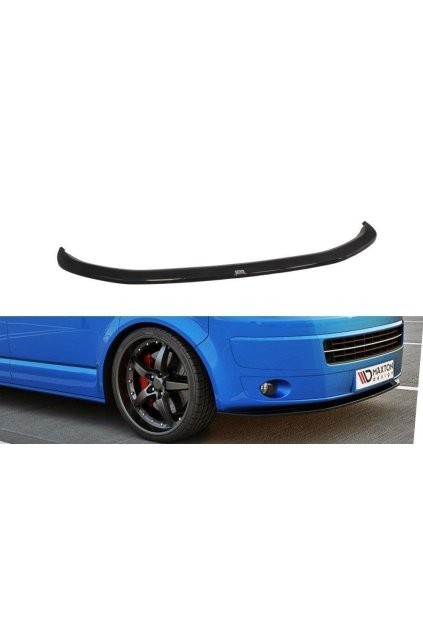 Maxton Design spoiler pod přední nárazník pro Volkswagen T5, černý lesklý plast ABS, facelift, ver. 2