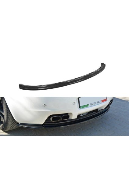 Maxton Design středový spoiler zadního nárazníku bez žebrování pro Alfa Romeo Brera, černý lesklý plast ABS