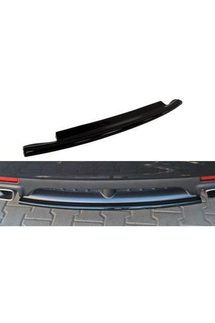 Maxton Design středový spoiler zadního nárazníku pro Saab 9-3 Turbo X, černý lesklý plast ABS