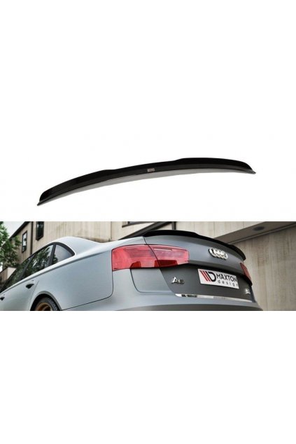 Maxton Design prodloužení spoileru pro Audi A6 C7, C7 FL, černý lesklý plast ABS