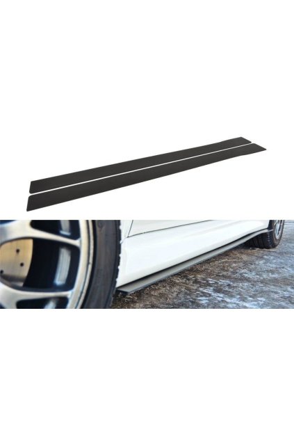 Maxton Design "Racing" difuzory pod boční prahy pro Mitsubishi Lancer Evo Mk10, plast ABS bez povrchové úpravy