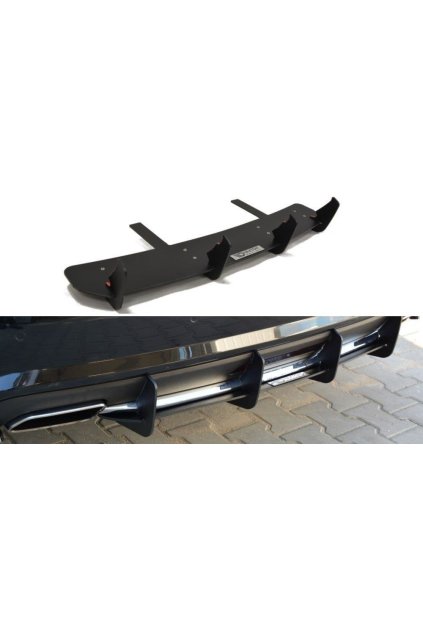 Maxton Design difuzor zadního nárazníku pro Mercedes CLS C 218/AMG-Line, plast ABS bez povrchové úpravy