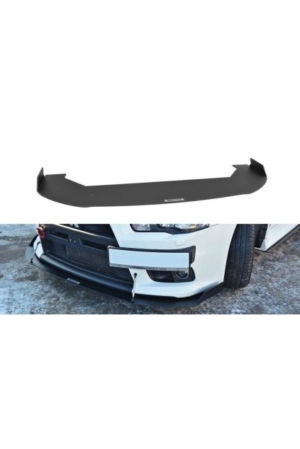 Maxton Design "Racing" spoiler pod přední nárazník ver.1 pro Mitsubishi Lancer Evo Mk10, plast ABS bez povrchové úpravy