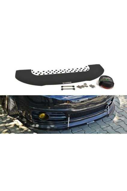 Maxton Design "Racing" spoiler pod přední nárazník pro Škoda Fabia RS Mk1, plast ABS bez povrchové úpravy