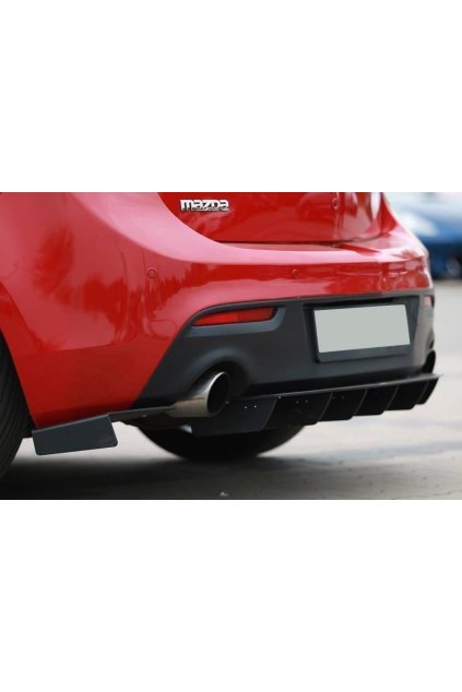Maxton Design boční difuzory pod zadní nárazník pro Mazda 3 Mk2 MPS, plast ABS bez povrchové úpravy, racing