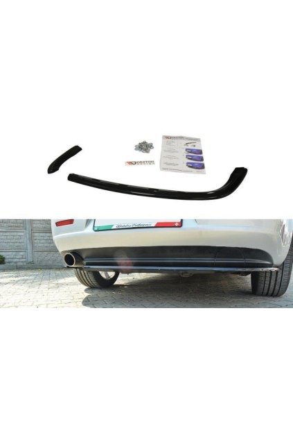 Maxton Design středový spoiler zadního nárazníku bez žebrování pro Alfa Romeo 159, plast ABS bez povrchové úpravy, pro vozy s koncovkou vlevo