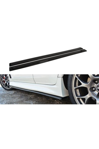 Maxton Design difuzory pod boční prahy pro Mitsubishi Lancer Evo Mk10, plast ABS bez povrchové úpravy
