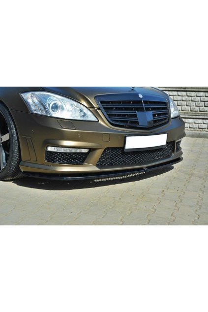 Maxton Design spoiler pod přední nárazník pro Mercedes třída S W221/AMG, plast ABS bez povrchové úpravy