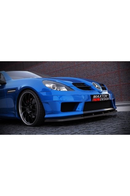 Maxton Design spoiler pod přední nárazník pro Mercedes SLK R 171, carbon-Look, pod nárazník (ME-SLK-R171-AMG172-F1)