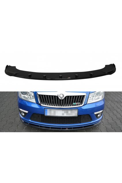 Maxton Design spoiler pod přední nárazník ver.1 pro Škoda Octavia RS Facelift Mk2, plast ABS bez povrchové úpravy