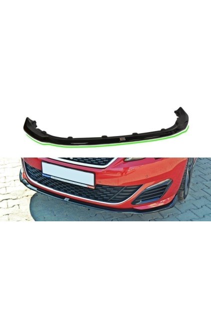 Maxton Design spoiler pod přední nárazník ver.1 pro Peugeot 308 Mk2 GTI, plast ABS bez povrchové úpravy