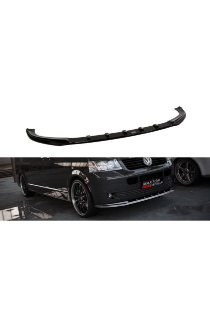 Maxton Design spoiler pod přední nárazník pro Volkswagen T5, plast ABS bez povrchové úpravy, předfacelift, r.v. 2003-2009