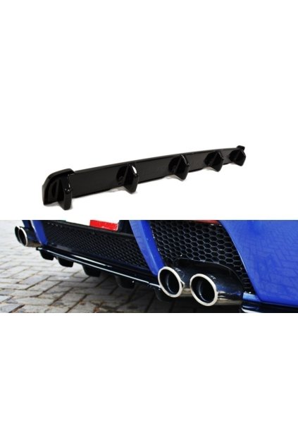 Maxton Design středový spoiler zadního nárazníku s žebrováním pro Alfa Romeo 147, plast ABS bez povrchové úpravy