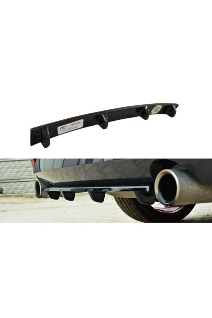 Maxton Design středový spoiler zadního nárazníku s žebrováním pro BMW řada 4 F32, plast ABS bez povrchové úpravy