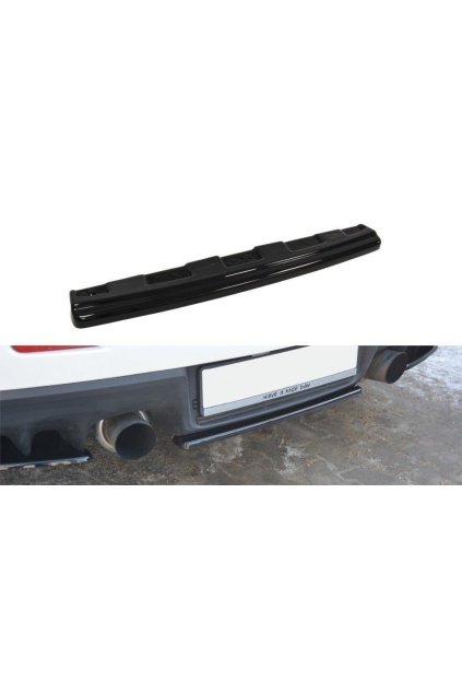 Maxton Design středový spoiler zadního nárazníku bez žebrování pro Mitsubishi Lancer Evo Mk10, carbon-Look
