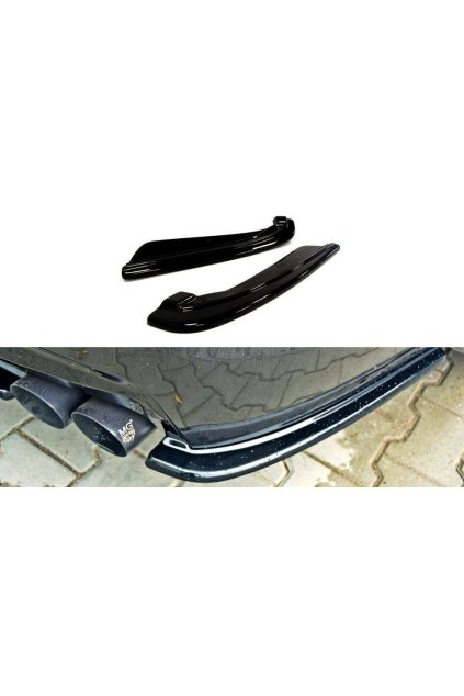 Maxton Design boční difuzory pod zadní nárazník pro BMW řada 5 F10- F11, plast ABS bez povrchové úpravy, pro dvojité koncovky na obou stranách