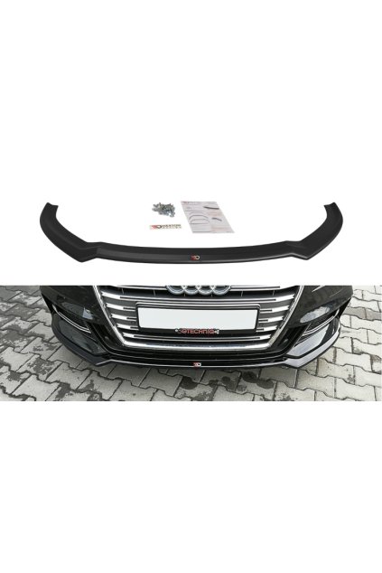 Maxton Design spoiler pod přední nárazník ver.2 pro Audi A3, S3 8V FL Facelift, plast ABS bez povrchové úpravy