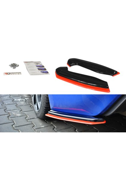 Maxton Design boční difuzory pod zadní nárazník ver.2 pro Subaru BRZ Mk1 Facelift, plast ABS bez povrchové úpravy, s červenou linkou