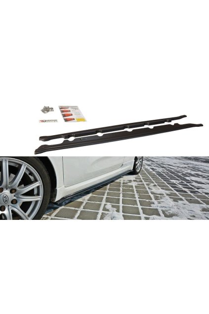 Maxton Design difuzory pod boční prahy pro Kia Cee'd Mk 2/Pro Cee'd GT, černý lesklý plast ABS