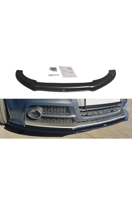 Maxton Design spoiler pod přední nárazník ver.1 pro Audi TT S Mk2 (8J), černý lesklý plast ABS