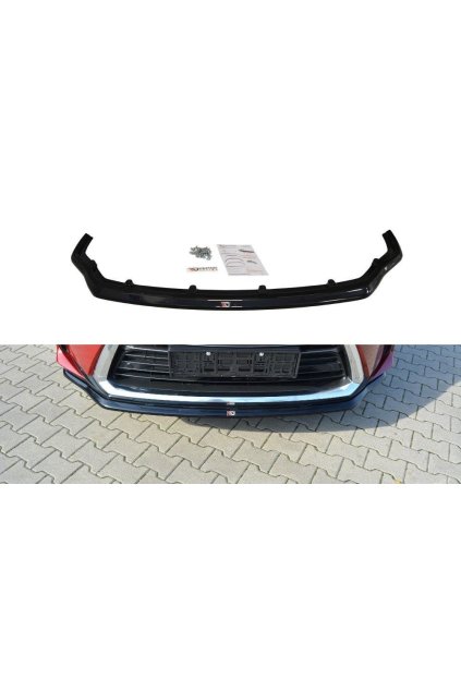 Maxton Design spoiler pod přední nárazník ver.1 pro Lexus RX Mk4, černý lesklý plast ABS